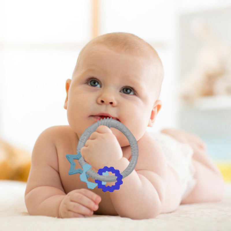 BABYJEM SILICON RING TEETHER / BLUE