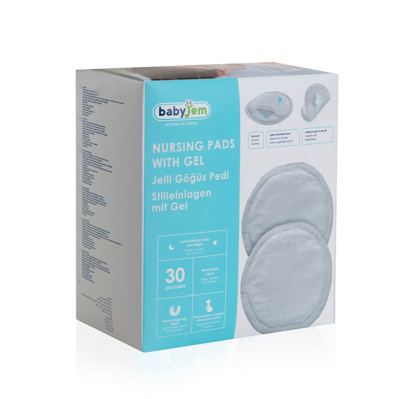 BABYJEM BREAST PADS 30 PIECES WITH GEL