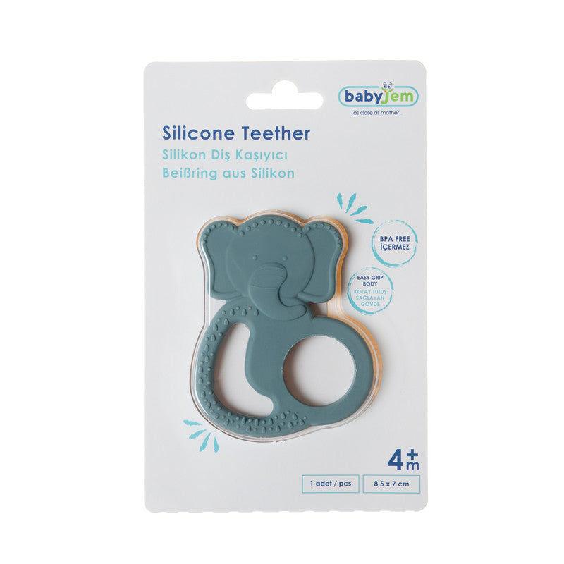 BABYJEM SILICON ELEPHANT  TEETHER MINT
