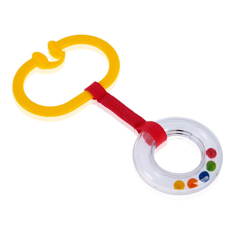 BABYJEM RATTLE STROLLER RING YELLOW OVAL