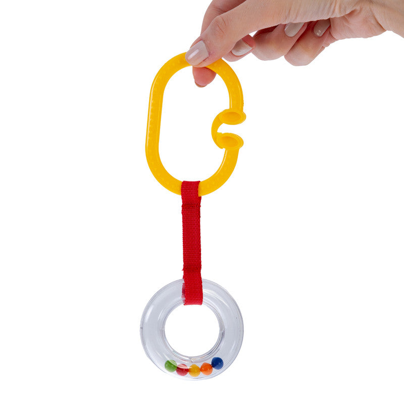 BABYJEM RATTLE STROLLER RING YELLOW OVAL