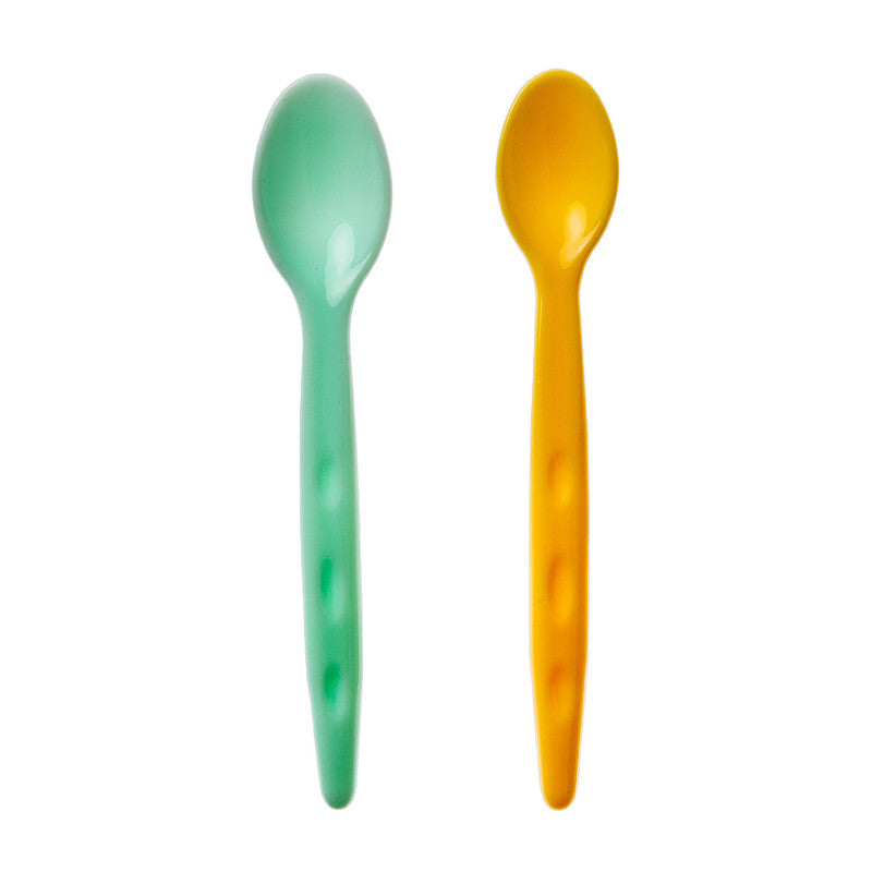 BABYJEM BABY FOOD SPOON 2 PCS/GREEN-YELLOW