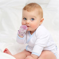 BABYJEM BABY TEETHERING GLOVES /HEDGEHOG / PINK_2