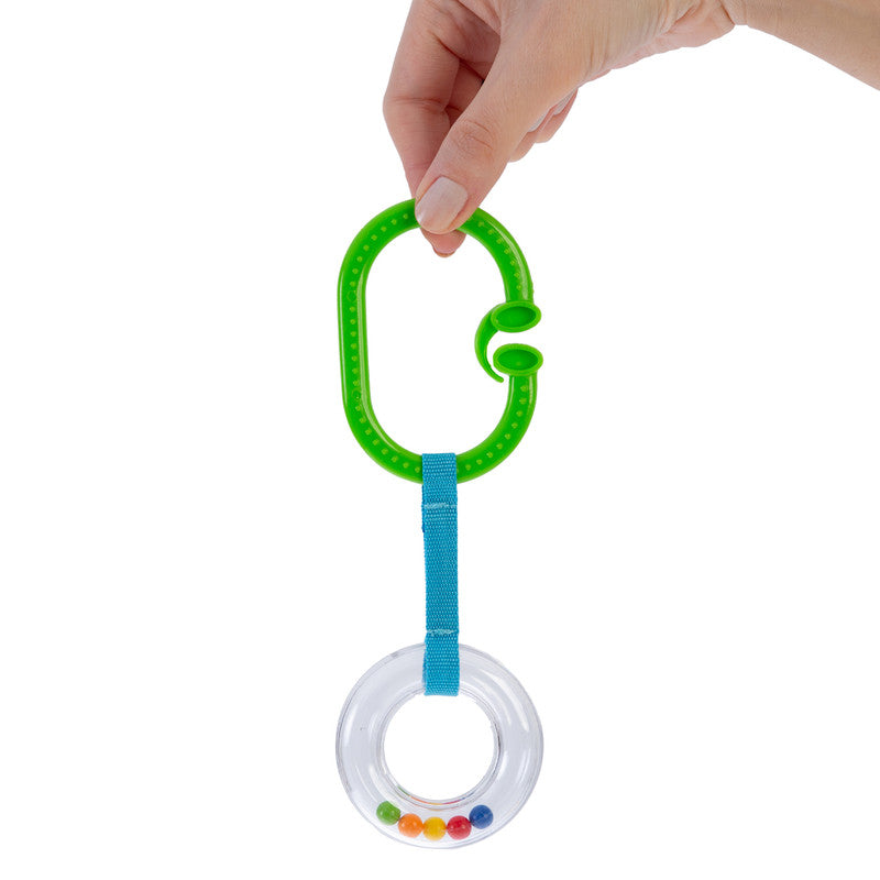 BABYJEM RATTLE STROLLER RING GREEN OVAL