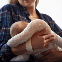 BABYJEM BREASTFEEDING PILLOW SALMON COLOR FLOWER_3