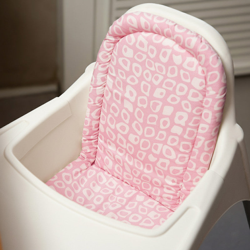 BABYJEM HIGH CHAIR PAD / PINK SQUARE DESIGN