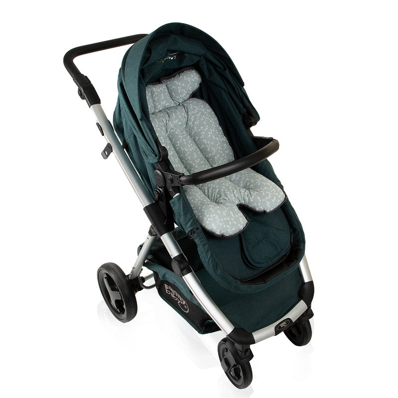 BABYJEM STROLLER AND HIGH CHAIR PAD BLUE FLOWER