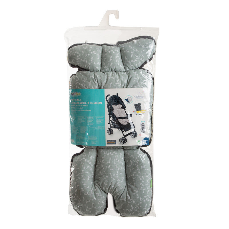 BABYJEM STROLLER AND HIGH CHAIR PAD BLUE FLOWER