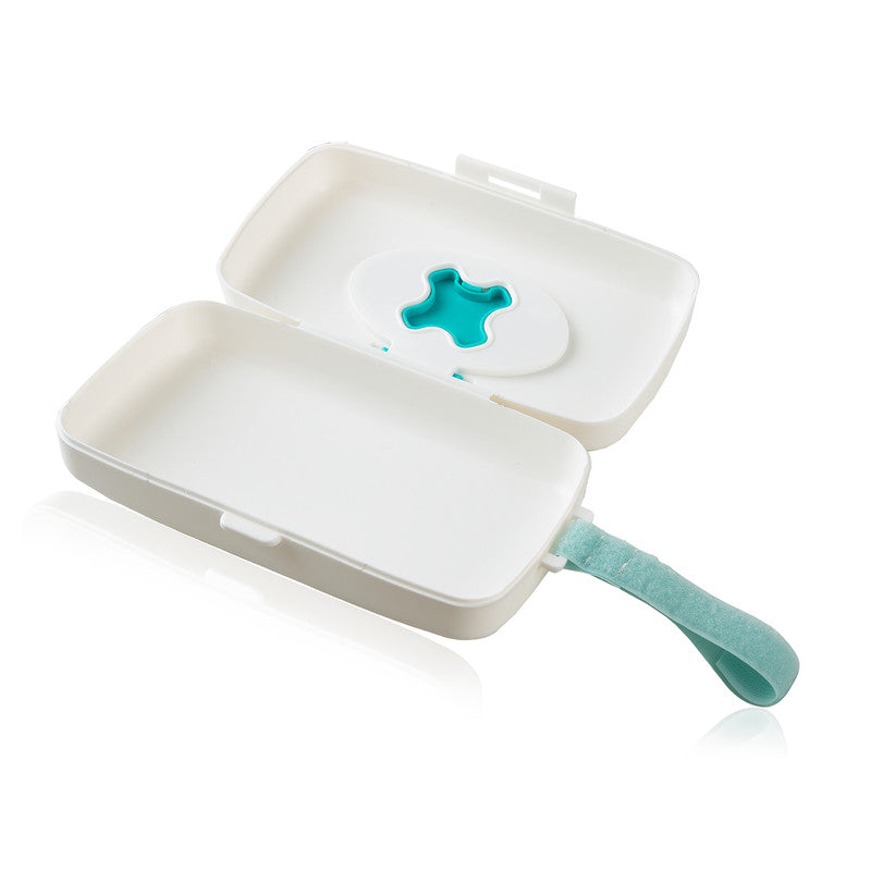 BABYJEM WET TOWEL BOX / TURQUISE & WHITE