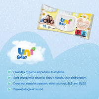 Uni Baby Family Wipes - Chamomile 100 pcs_4