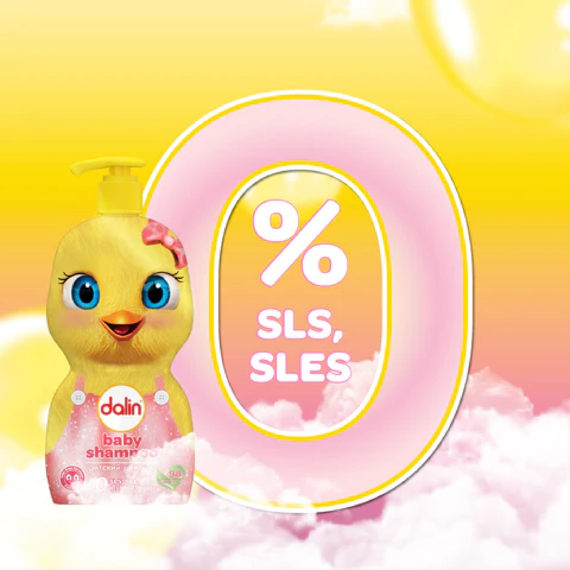 Dalin Baby Shampoo & Body Wash 500 ML - Pink