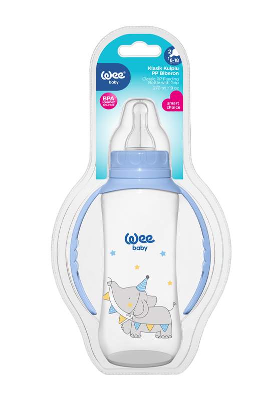 Wee Baby - PP Feeding Bottles with Grip 270 ml (6-18 Months)