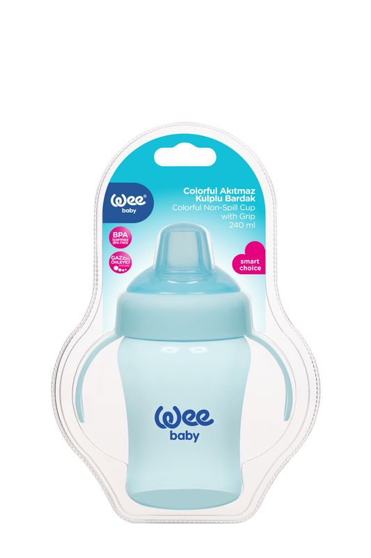 Weebaby - Colorful Non Spill Cup With Grip 240 ml 6 Months+