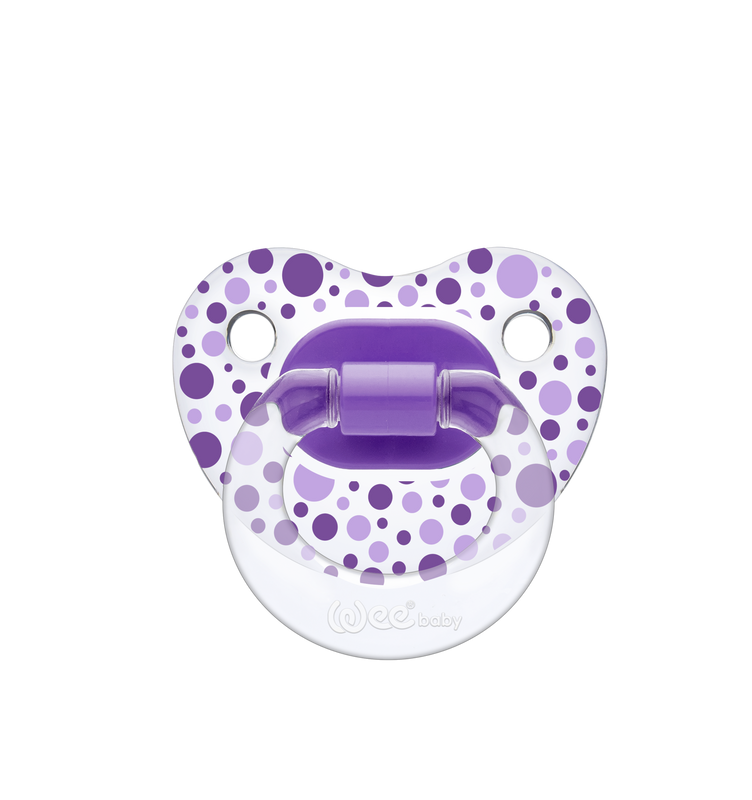 Weebaby - Transparent Patterned Orthodontical Soother 0-6 Months