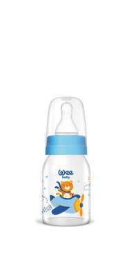 Wee Baby - Glass Feeding Bottle 125 ml (0-6 Months) Pack of 2, Assorted Colors Colors & Design_2