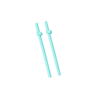 Wee Baby -Silicone Double Straw Pack of 4, Assorted Colors_2