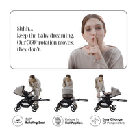 Hamilton by Yoop T1 Buggy – 360° Rotating Seat, MagicFold™, Lightweight Stroller (Khaki)_3