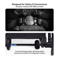 Hamilton by Yoop T1 Buggy – 360° Rotating Seat, MagicFold™, Lightweight Stroller (Khaki)_7