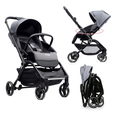 hamilton-by-yoop-t1-buggy-360-rotating-seat-magicfold%E2%84%A2-technology-foldable-reflective-wheels-with-suspension-includes-protective-bag-and-cup-holder-adjustable-and-manoeuvrable-pushchair-lightweight-stroller-folding-buggy-grey