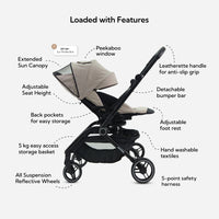 Hamilton by Yoop T1 Buggy – 360° Rotating Seat, MagicFold™, Lightweight Stroller (Grey)_8