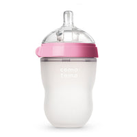Comotomo - Natural Feel Baby Bottle (Double Pack) - Pink & White,250 ml_2