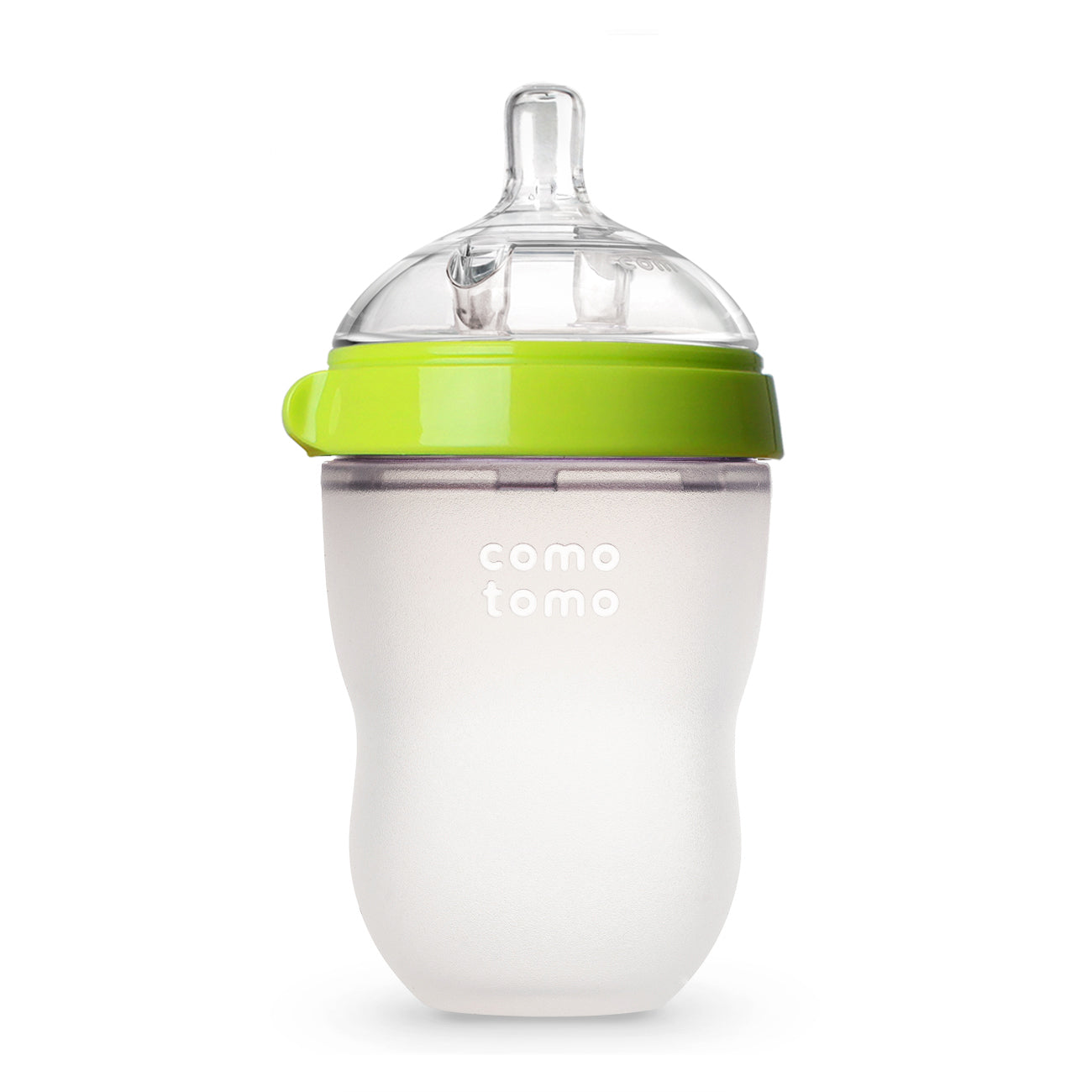 Comotomo - Natural Feel Baby Bottle (Double Pack) - Green & White,250 ml