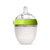 كوموتومو - زجاجة رضاعة ذات ملمس طبيعي (عبوة واحدة) - أخضر وأبيض، 150 مل_1