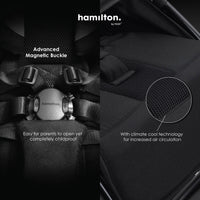 Hamilton by Yoop - Everyday Stroller - Quick Fold & Easy Store in Cabin Overhead Compartments - Autofold System - Black_9