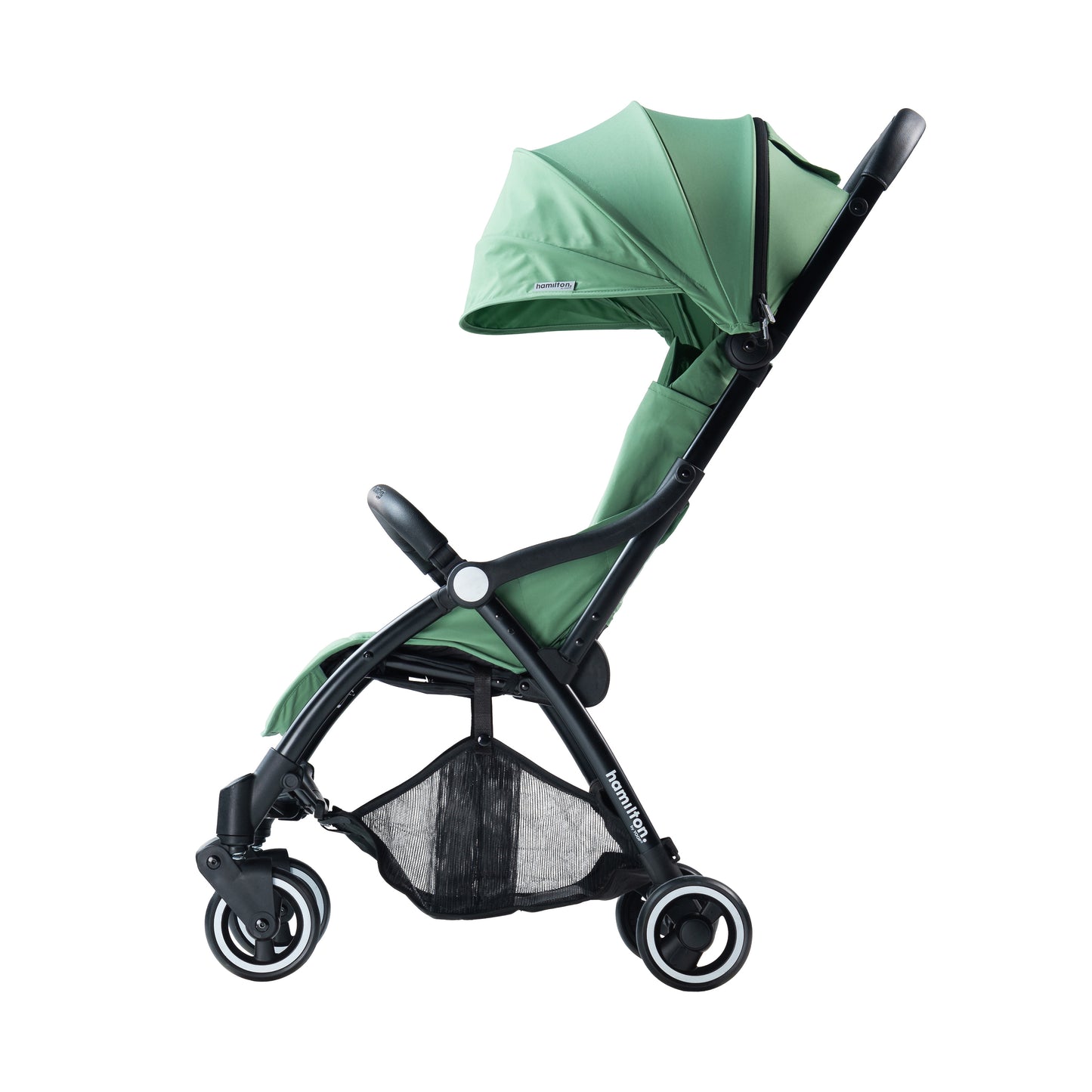 Hamilton by Yoop - Everyday Stroller - Quick Fold & Easy Store in Cabin Overhead Compartments - Autofold System - Green