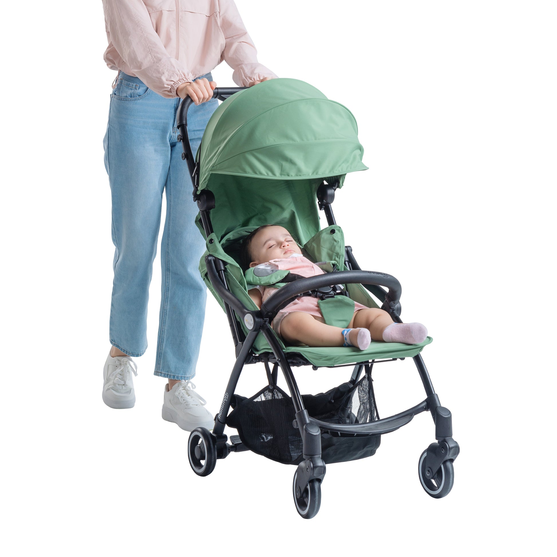 Hamilton by Yoop - Everyday Stroller - Quick Fold & Easy Store in Cabin Overhead Compartments - Autofold System - Green