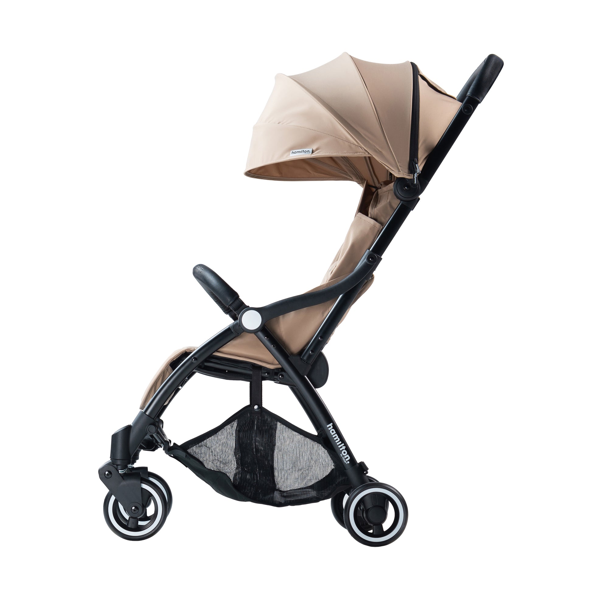 Hamilton by Yoop - Everyday Stroller - Quick Fold & Easy Store in Cabin Overhead Compartments - Autofold System - Kaki