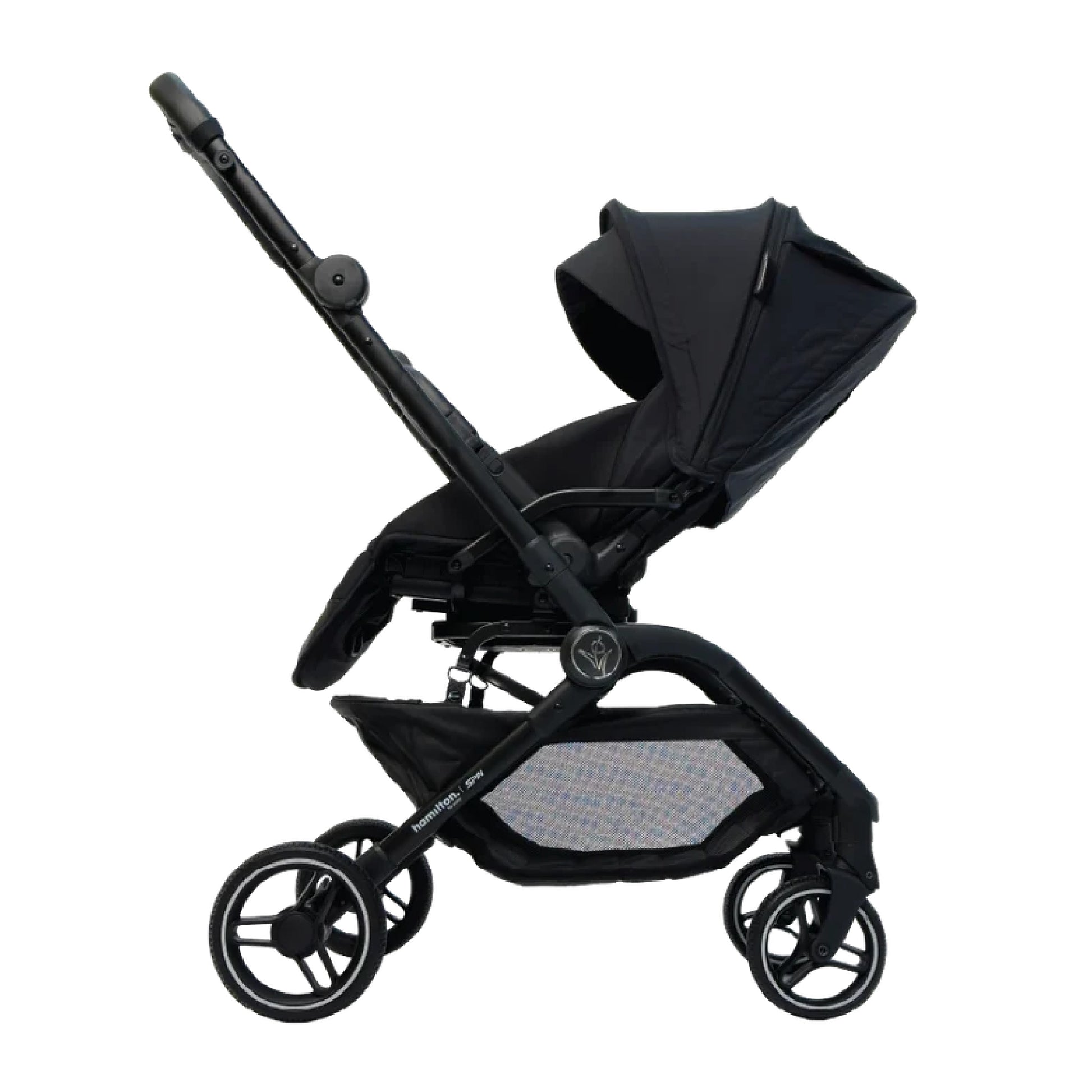 Hamilton by Yoop Spin (Black Frame) Baby Stroller - Black