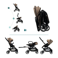 Hamilton by Yoop Spin (Rose Gold Frame) Baby Stroller - Khaki_4
