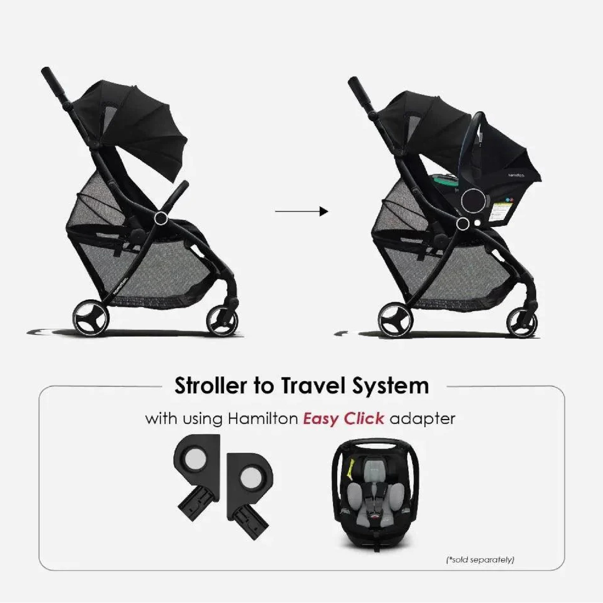 Hamilton by Yoop Car Seat Adaptor for Zeno Plus – Traveller