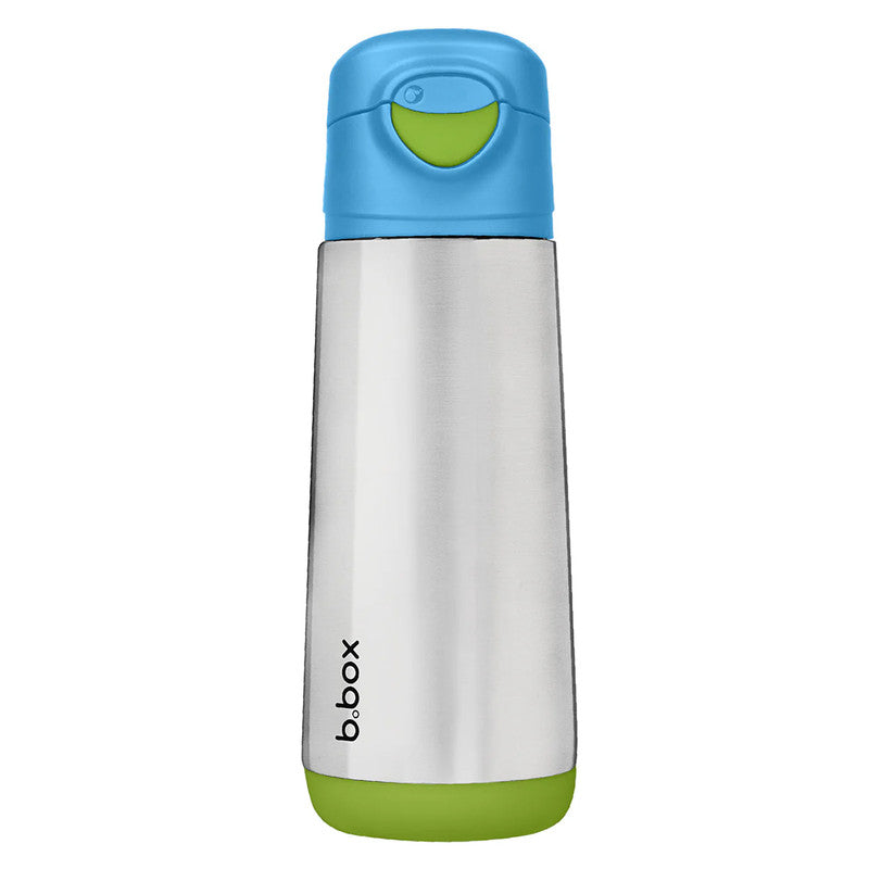 b.box Insulated Sport Spout Drink & Water Bottle | Tilt and Sip |Keeps Drinks Cold up to 15hrs, Warm up to 8hrs | 500ml/16.9( ocean breeze)