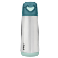 b.box Insulated Sport Spout Drink & Water Bottle | Tilt and Sip |Keeps Drinks Cold up to 15hrs, Warm up to 8hrs | 500ml/16.9(emerald forest)_1