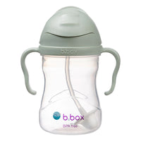 b.box Sippy Cup | Drink from any Angle | Fliptop, Weighted Straw, Leak Proof & Easy Grip | BPA Free, Dishwasher safe | From 6m+ | 240ml/8 oz (Sage)_1