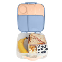 b.box Lunchbox | Jumbo Bento Box with 4 Compartments (2 Leakproof), Removable Divider, Gel Cold Pack | Ideal for School | From 3+ | 1L capacity_1