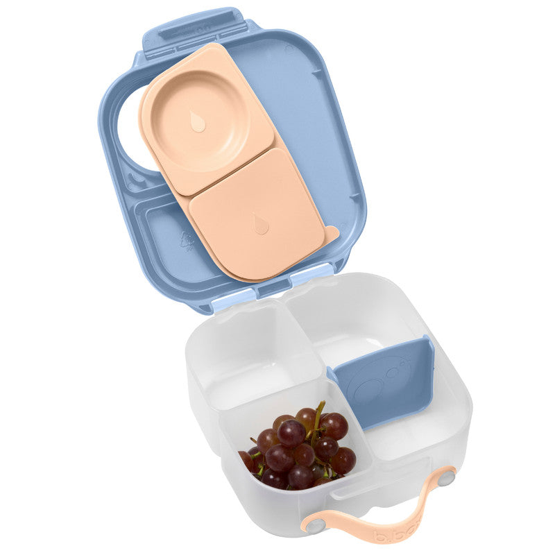 b.box Mini Lunchbox | Bento Box with 3 Compartments (2 Leakproof) | Ideal for Toddlers, Kids Lunch & Snacks | Fits Whole Piece of Fruit | BPA Free, Orange