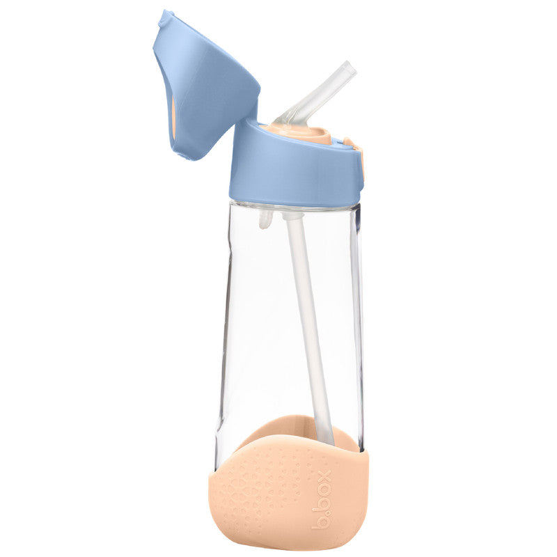 b.box TritanTM Drink & Water Bottle | Easy Grip Bottle and Leakproof Lid | Cool Modern Child Friendly Design, Best for After Sippy Cup | 600ml/20(feeling peachy)