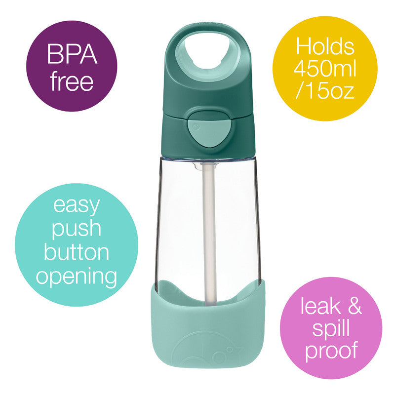 B.Box 450mL Tritan Drink Bottle - emerald forest