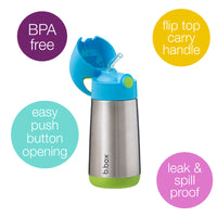 b.box Insulated Drink & Water Bottle | Insulated Double Wall Stainless Steel | Keeps Drinks Cold up to 8hrs, Warm up to 6hrs | 350ml/12(ocean breeze)_2