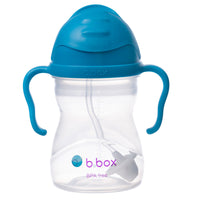 b.box Sippy Cup | Drink from any Angle | Fliptop, Weighted Straw, Leak Proof & Easy Grip | BPA Free, Dishwasher safe | From 6m+ | 240ml/8 oz (Cobalt)_1