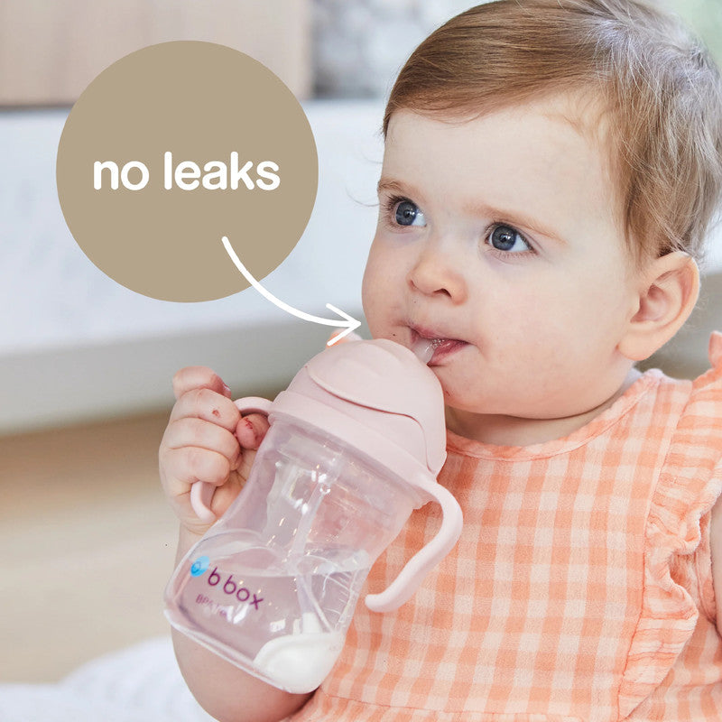 b.box Sippy Cup | Drink from any Angle | Fliptop, Weighted Straw, Leak Proof & Easy Grip | BPA Free, Dishwasher safe | From 6m+ | 240ml/8 oz (Cobalt)