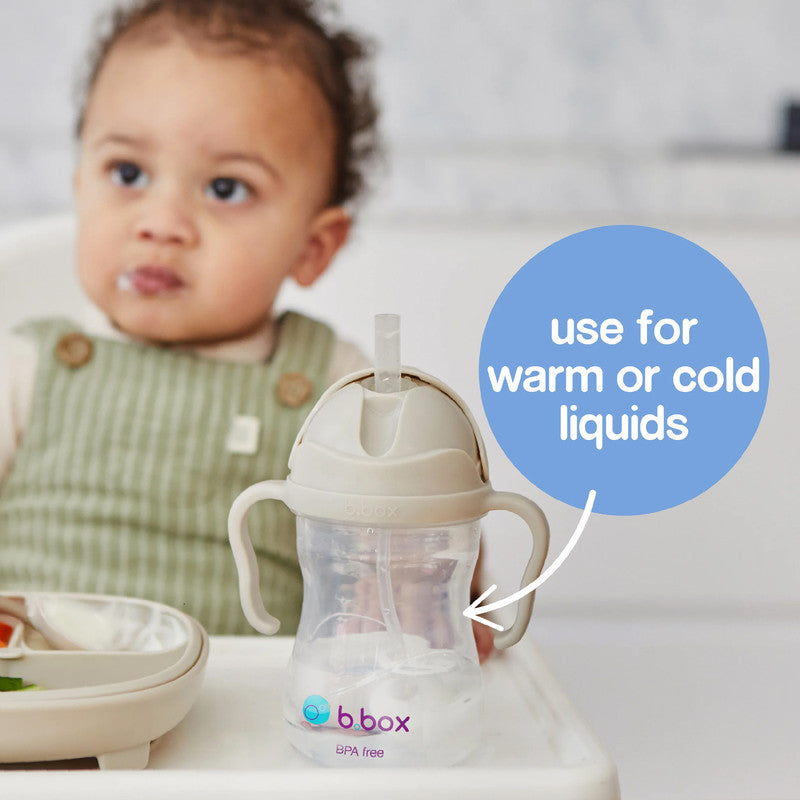 b.box Sippy Cup | Drink from any Angle | Fliptop, Weighted Straw, Leak Proof & Easy Grip | BPA Free, Dishwasher safe | From 6m+ | 240ml (Aqua)