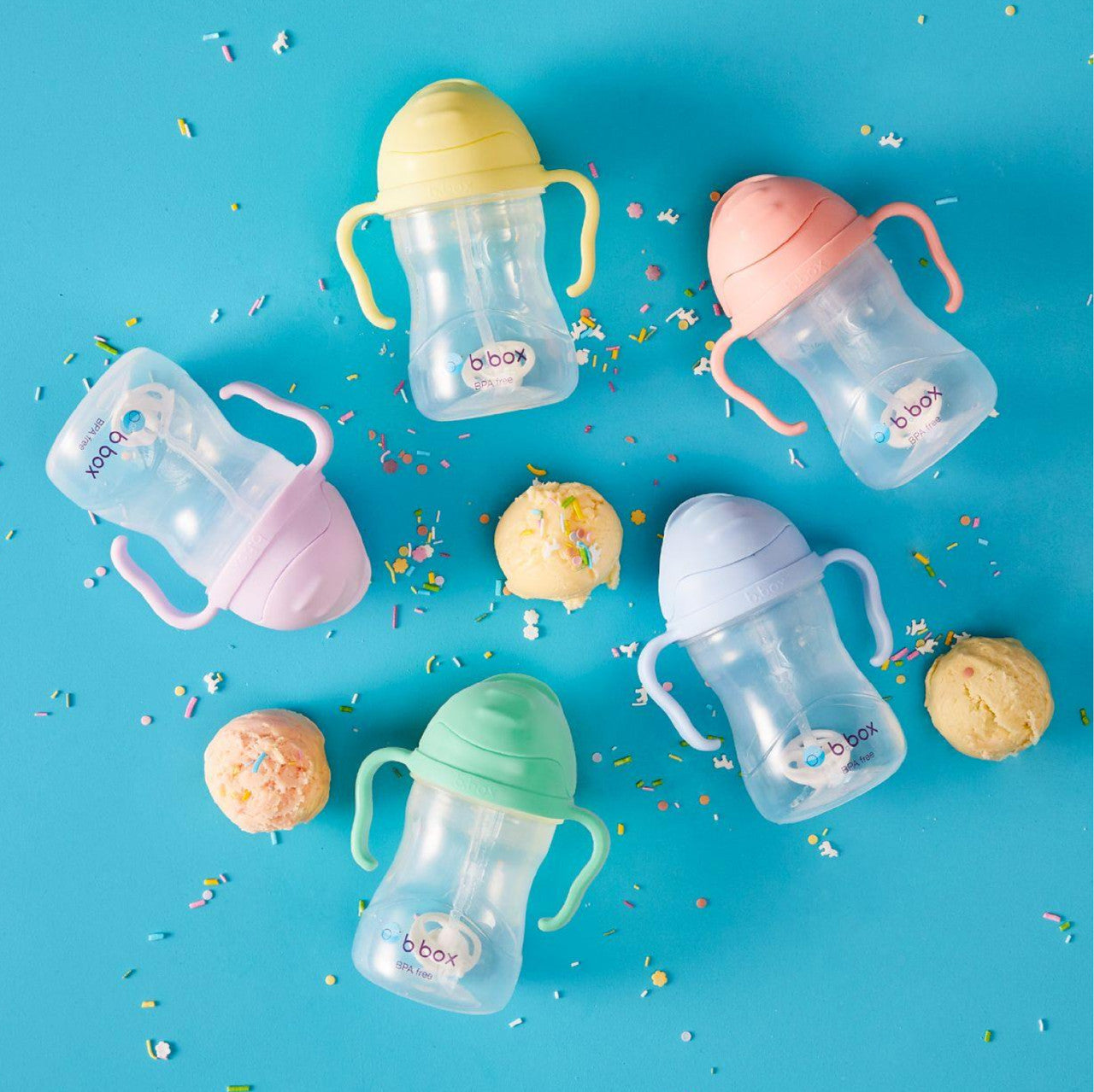 b.box Sippy Cup | Drink from any Angle | Fliptop, Weighted Straw, Leak Proof & Easy Grip | BPA Free, Dishwasher safe | From 6m+ | 240ml (Jade)