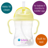 b.box Sippy Cup | Drink from any Angle | Fliptop, Weighted Straw, Leak Proof & Easy Grip | BPA Free, Dishwasher safe | From 6m+ | 240ml (Banana Split)_2