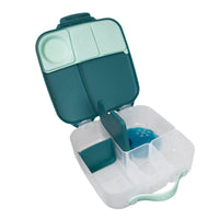 b.box Lunchbox | Jumbo Bento Box with 4 Compartments (2 Leakproof), Removable Divider, Gel Cold Pack | Ideal for School | From 3+ | 1L capacity, Green_3