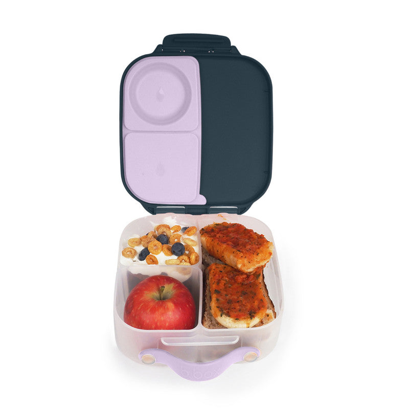 b.box Mini Lunchbox | Bento Box with 3 Compartments (2 Leakproof) | Ideal for Toddlers, Kids Lunch & Snacks | Fits Whole Piece of Fruit | BPA Free