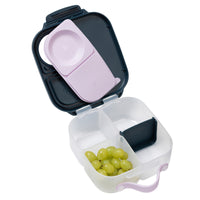 b.box Mini Lunchbox | Bento Box with 3 Compartments (2 Leakproof) | Ideal for Toddlers, Kids Lunch & Snacks | Fits Whole Piece of Fruit | BPA Free, indigo_3
